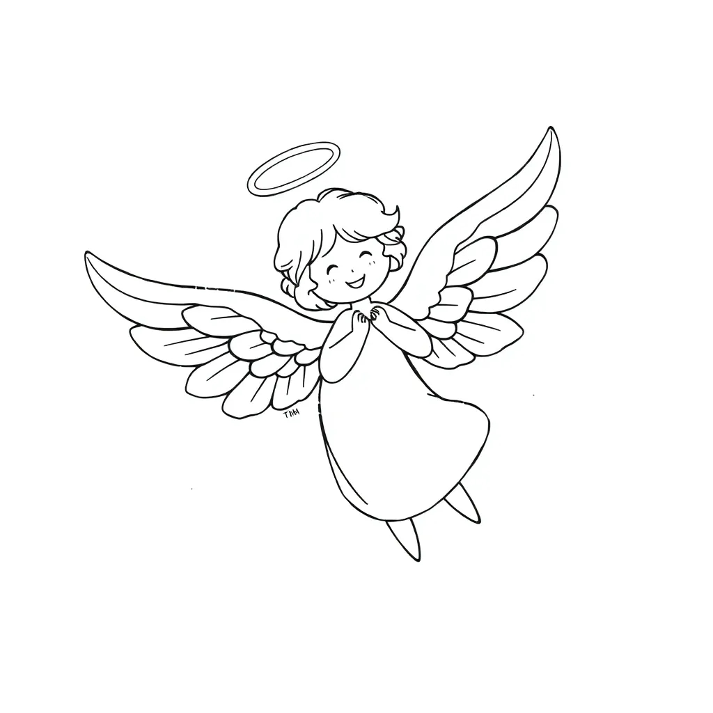 Angel coloring page