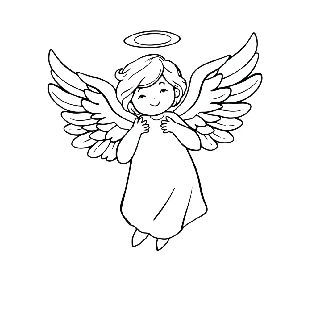 Angel coloring page