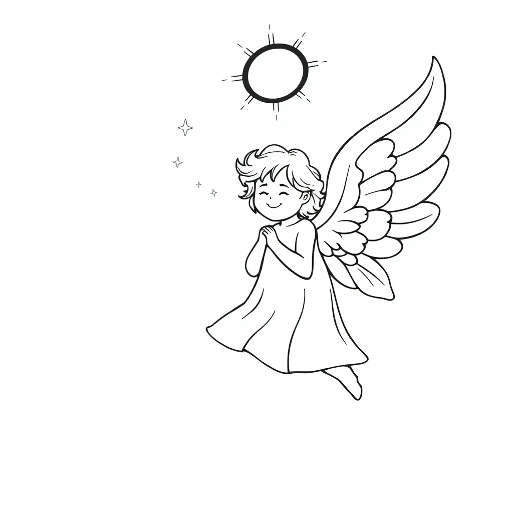 Angel coloring page