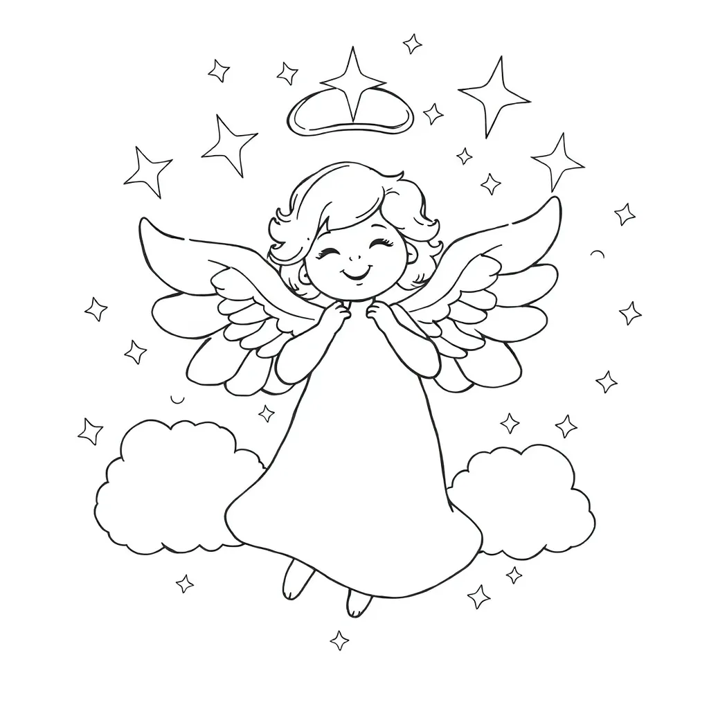 Angel coloring page