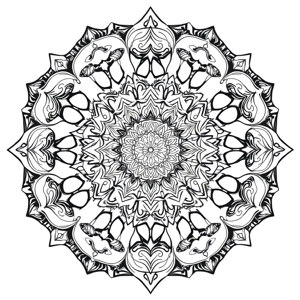 Animal Mandala coloring page