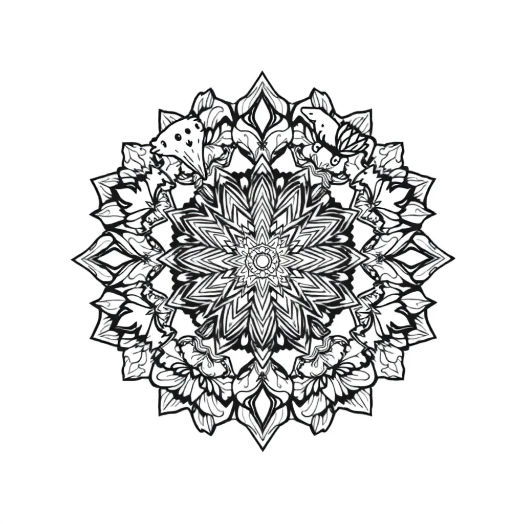 Animal Mandala coloring page