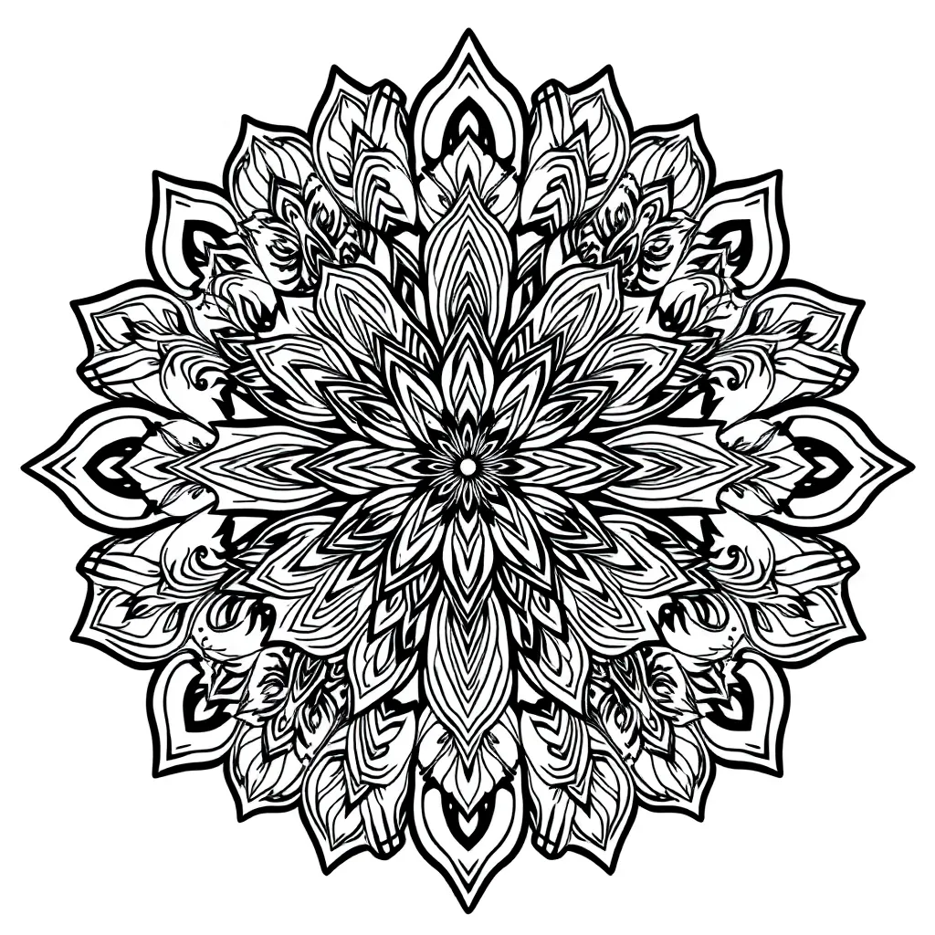 Animal Mandala coloring page