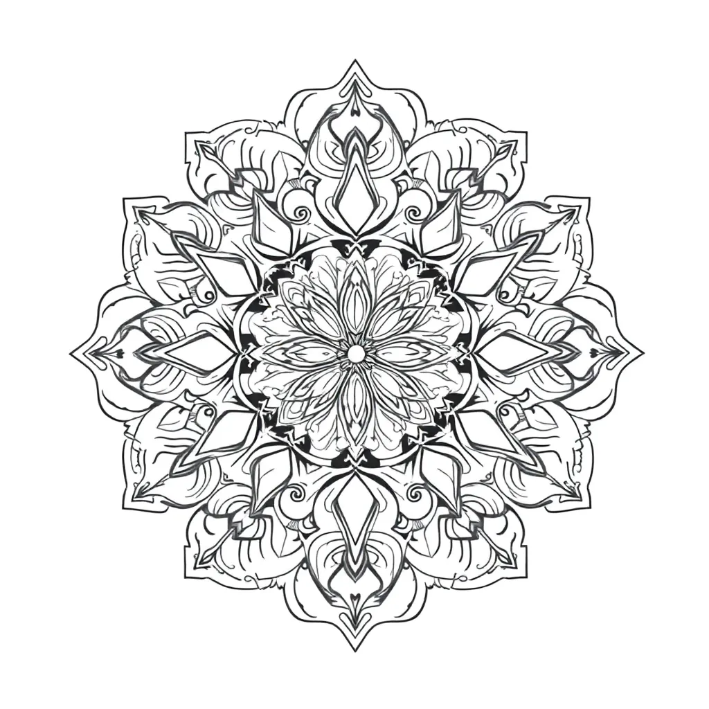 Animal Mandala coloring page