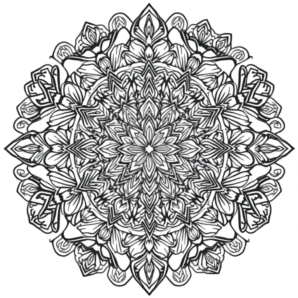Animal Mandala coloring page