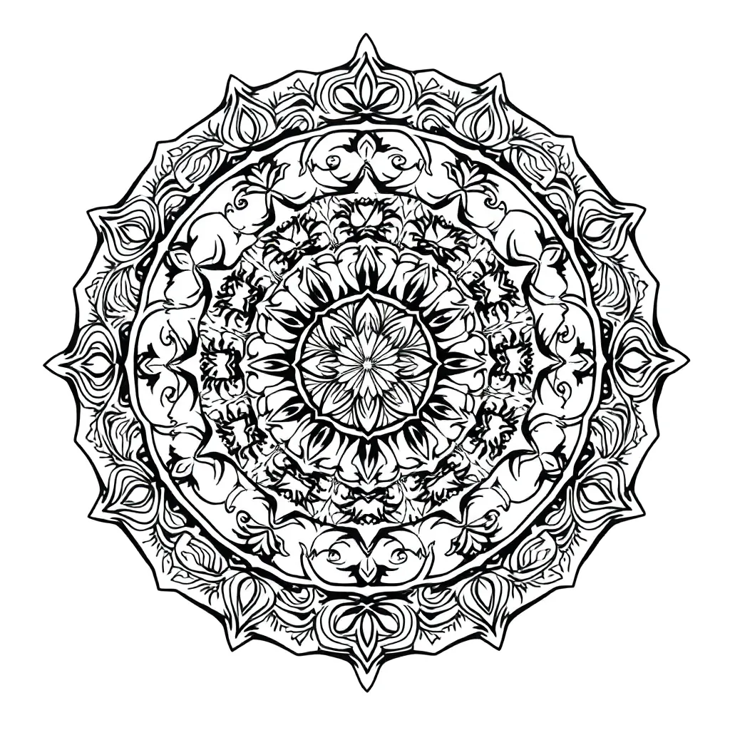 Animal Mandala coloring page
