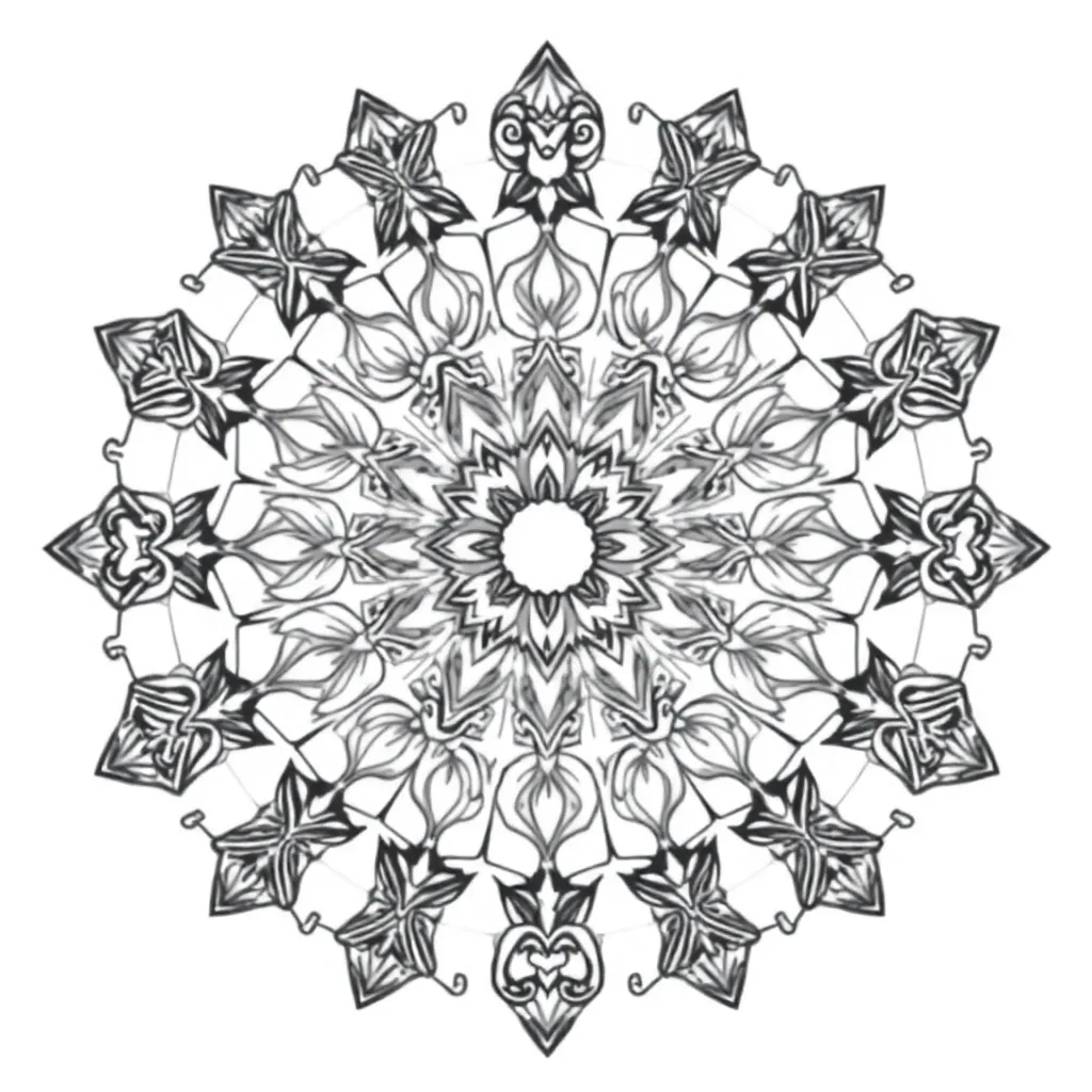 Animal Mandala coloring page