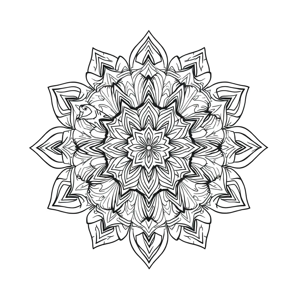 Animal Mandala coloring page