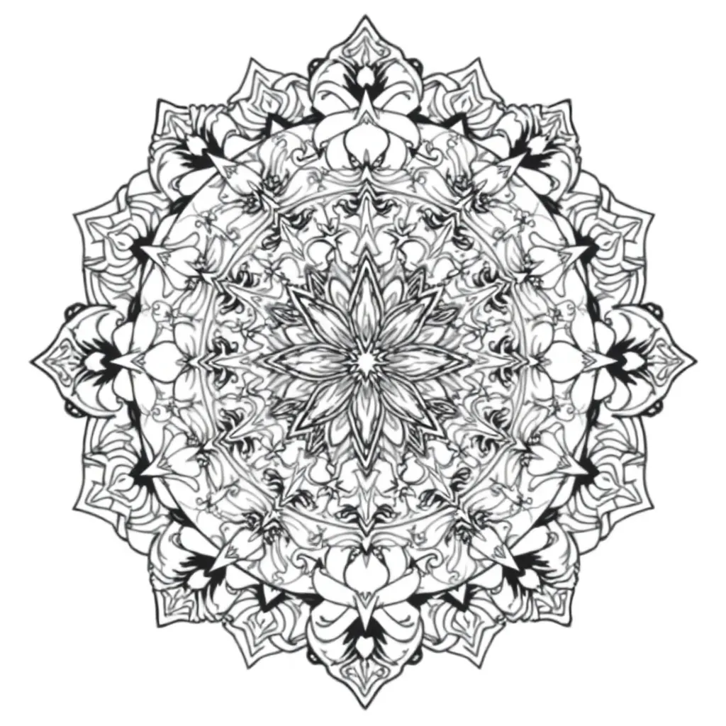 Animal Mandala coloring page