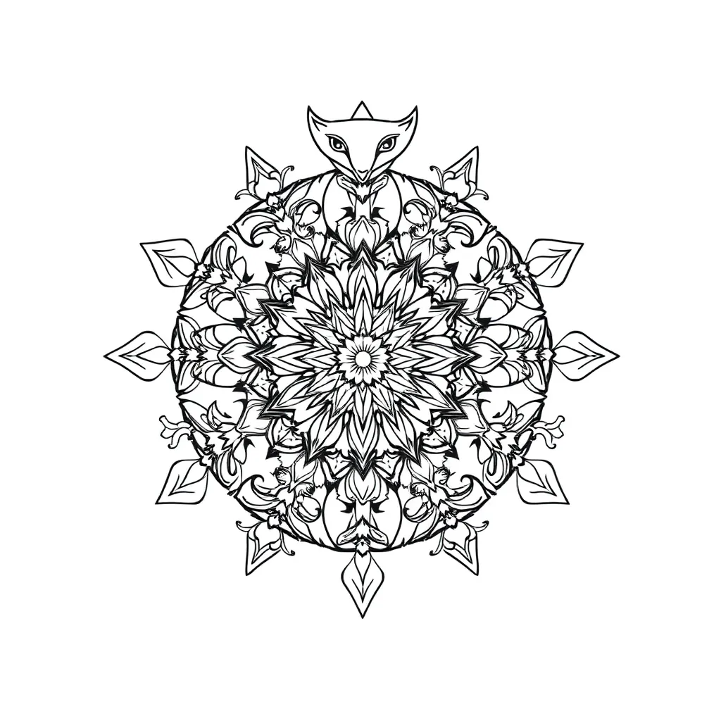 Animal Mandala coloring page