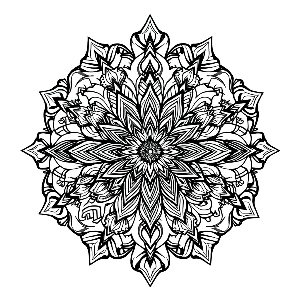 Animal Mandala coloring page