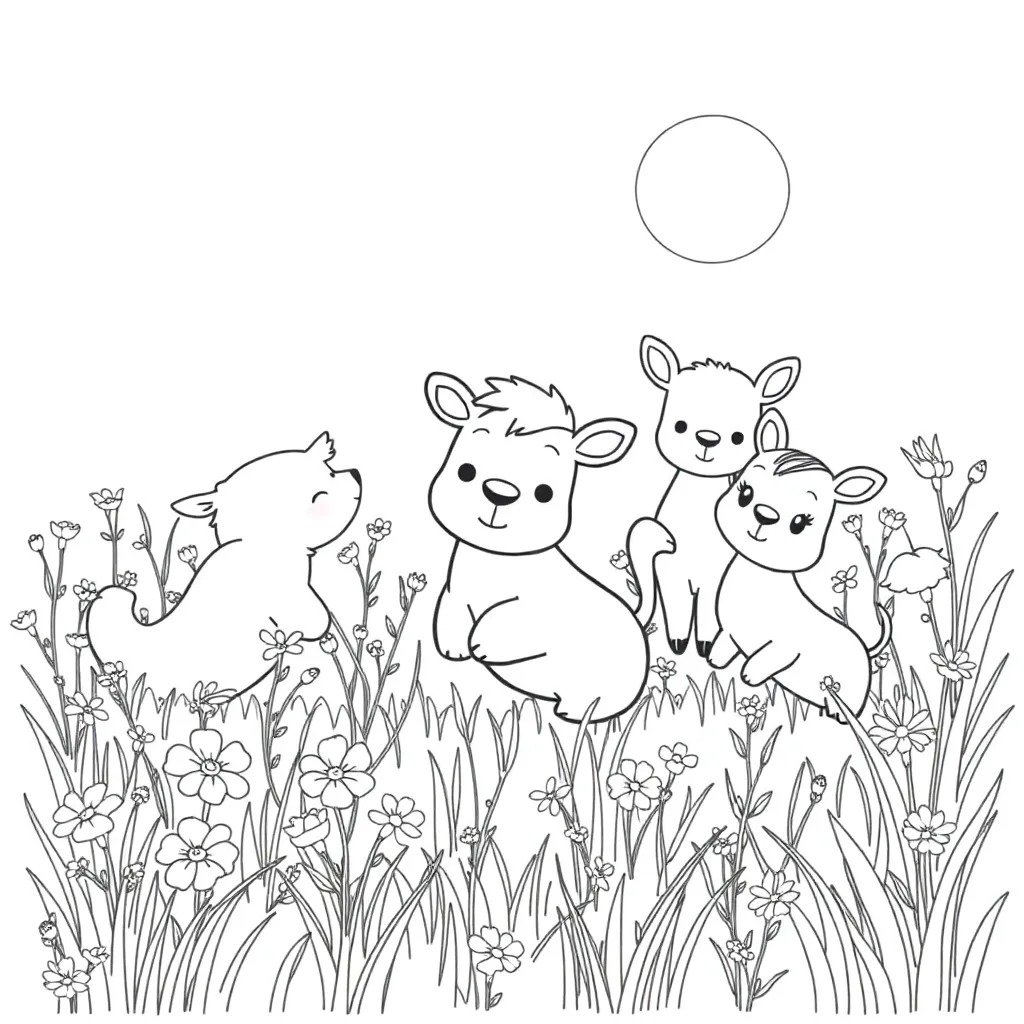 Animals coloring page