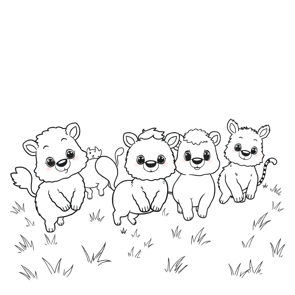 Animals coloring page