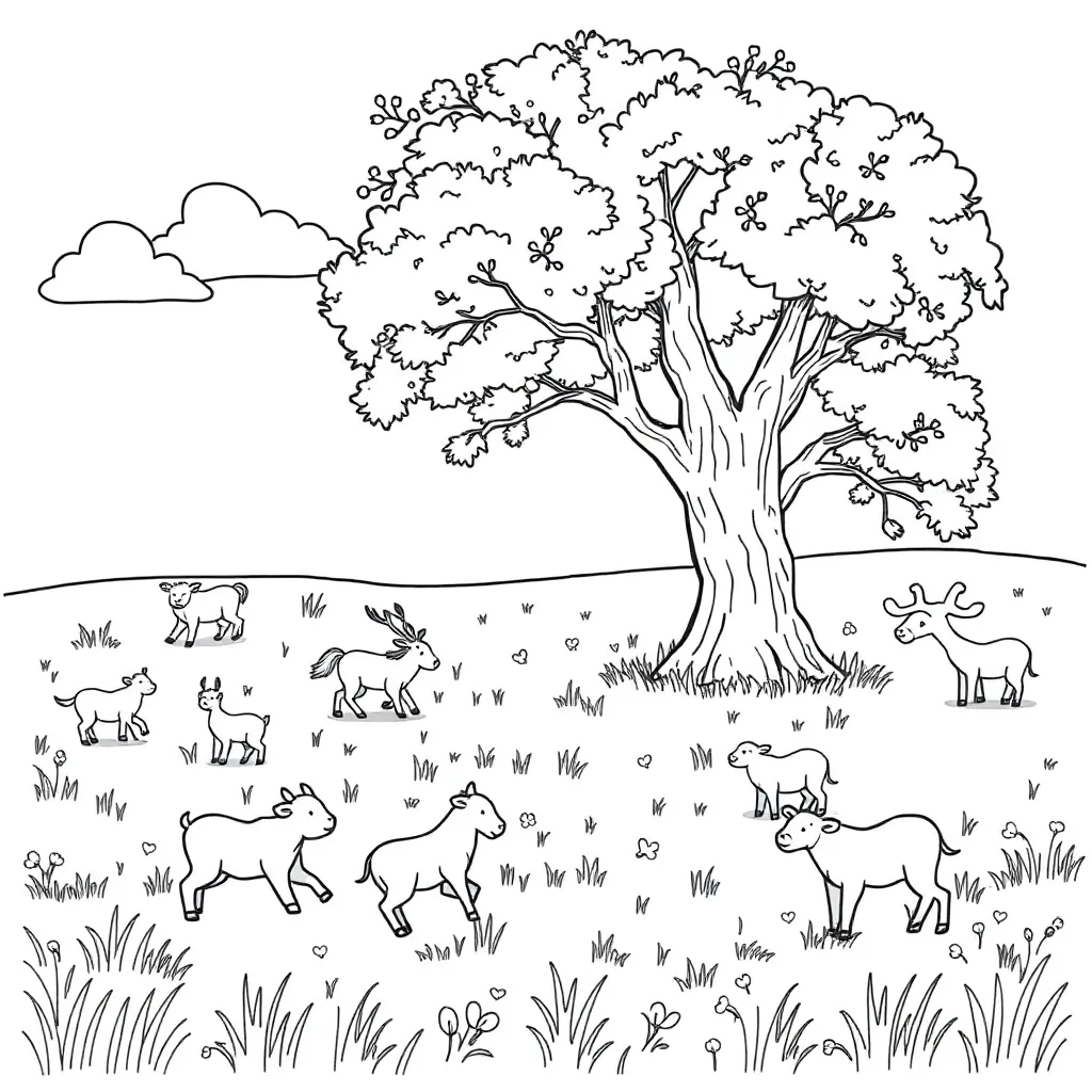 Animals coloring page