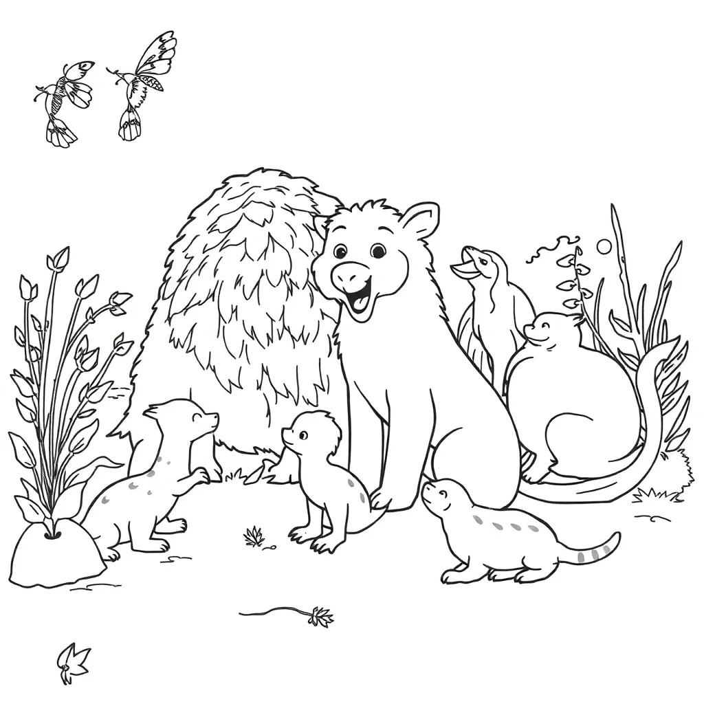 Animals coloring page
