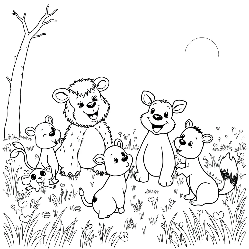 Animals coloring page
