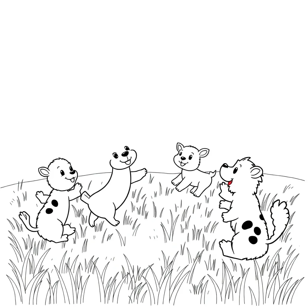 Animals coloring page