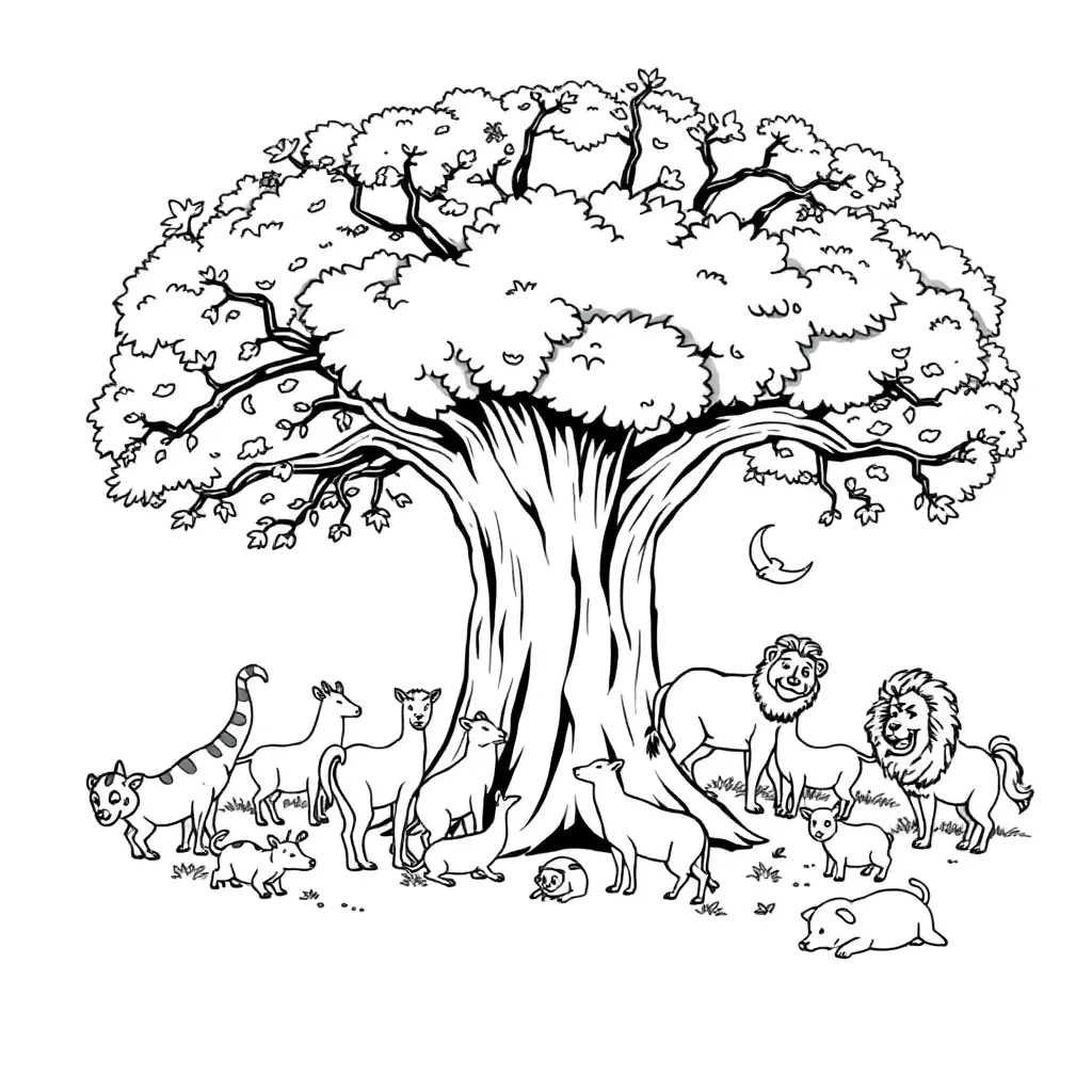 Animals coloring page