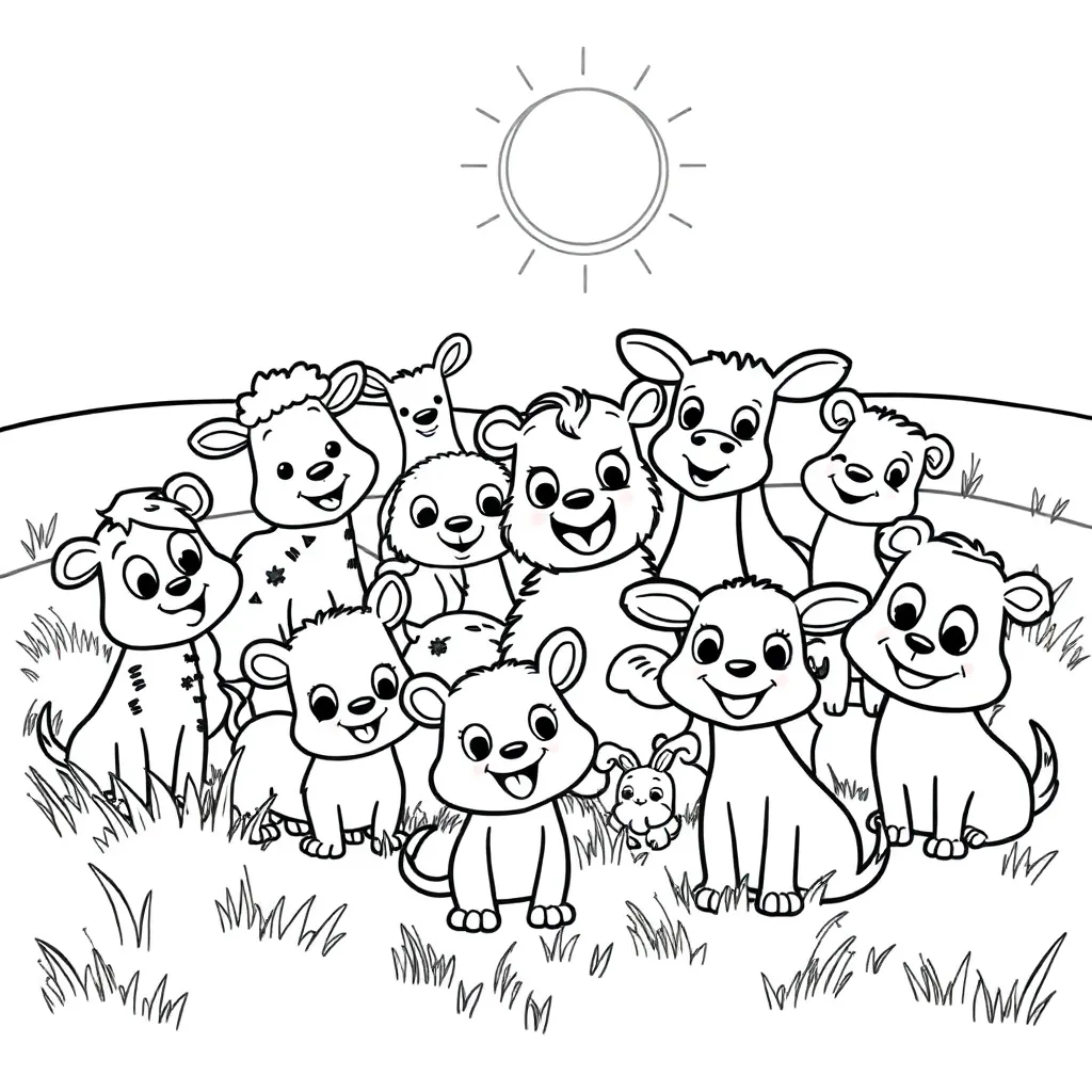 Animals coloring page
