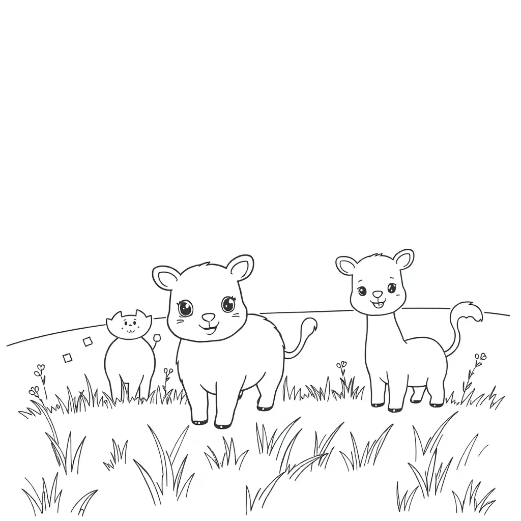 Animals coloring page