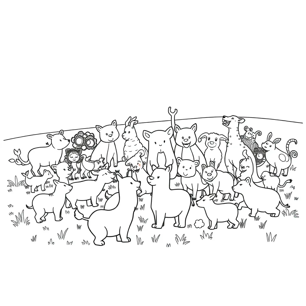 Animals coloring page