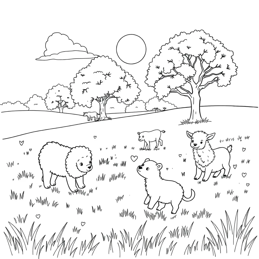 Animals coloring page