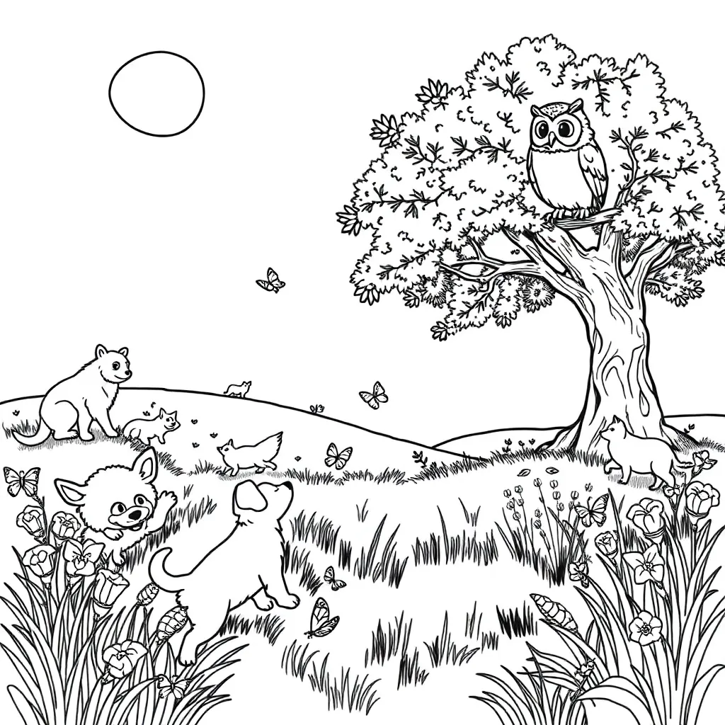 Animals coloring page