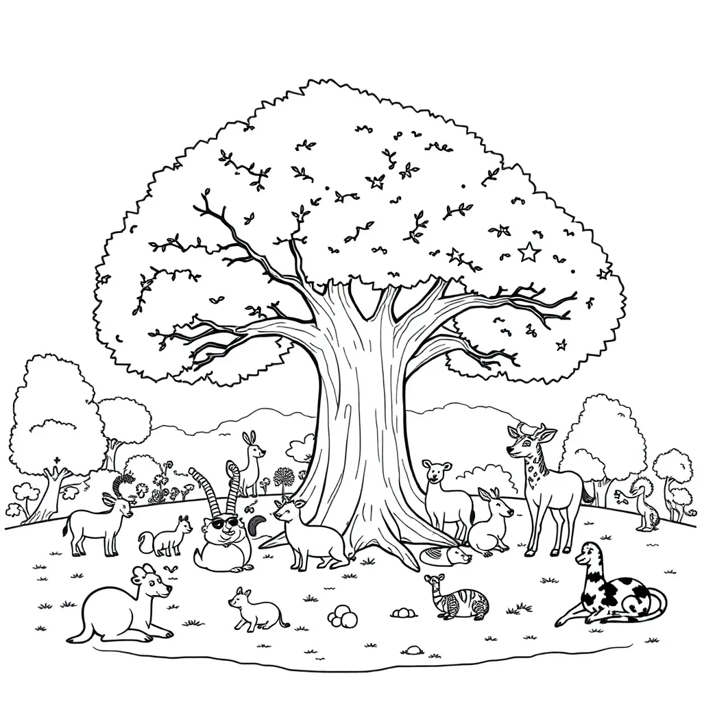 Animals coloring page