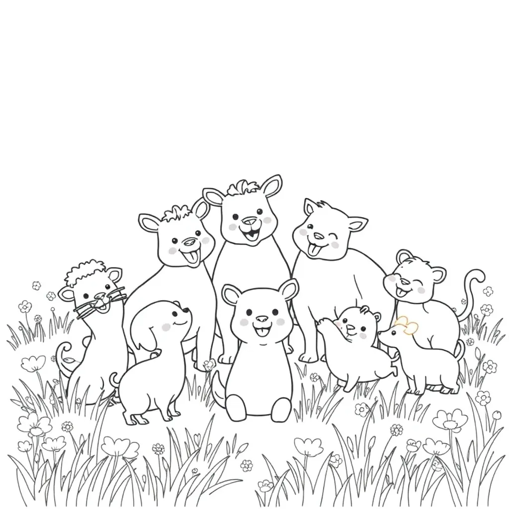 Animals coloring page