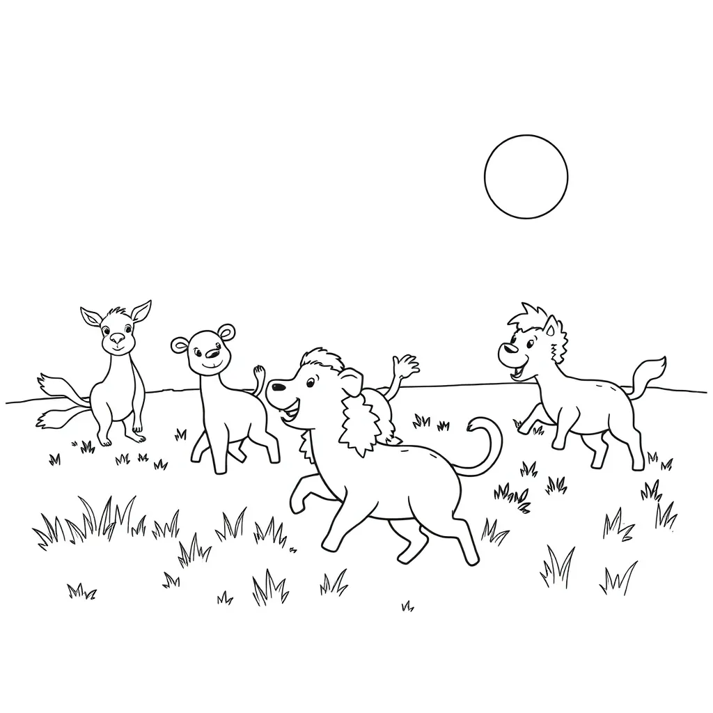 Animals coloring page