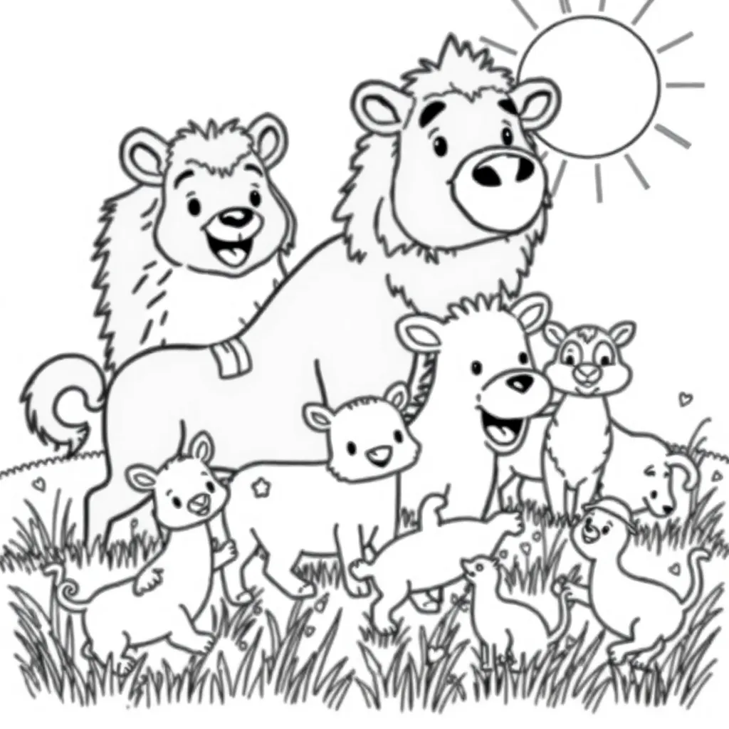 Animals coloring page