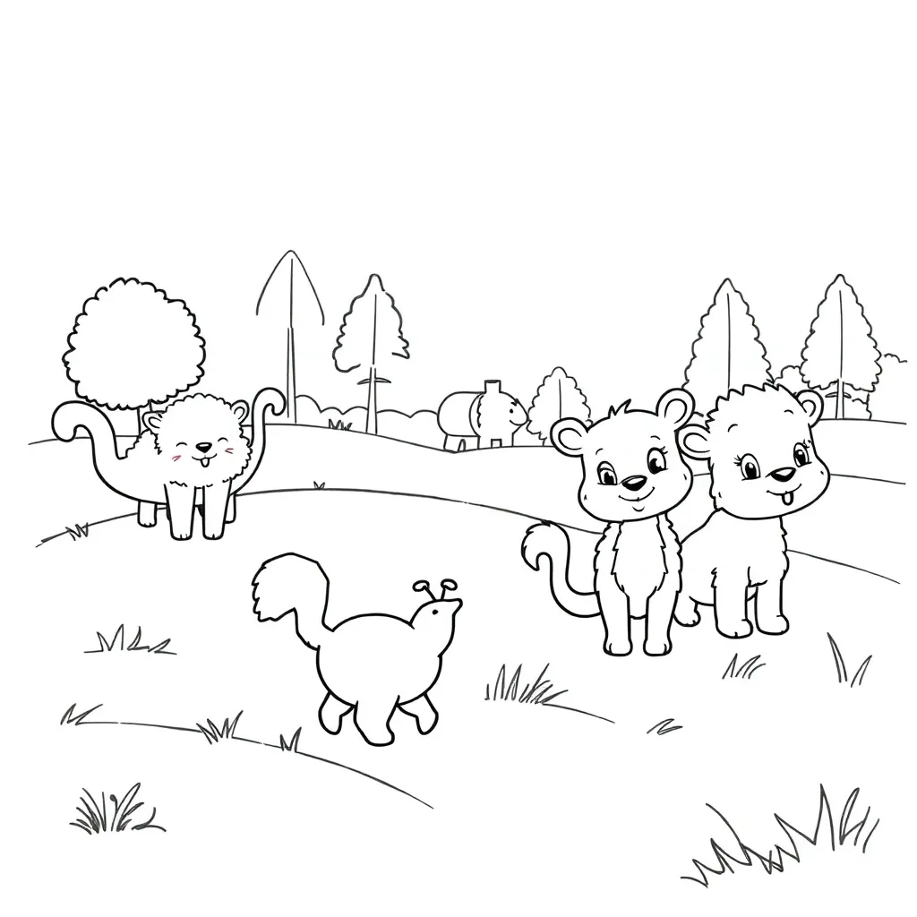 Animals coloring page