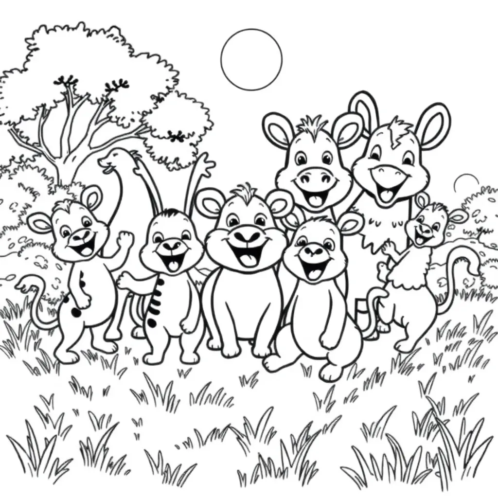 Animals coloring page