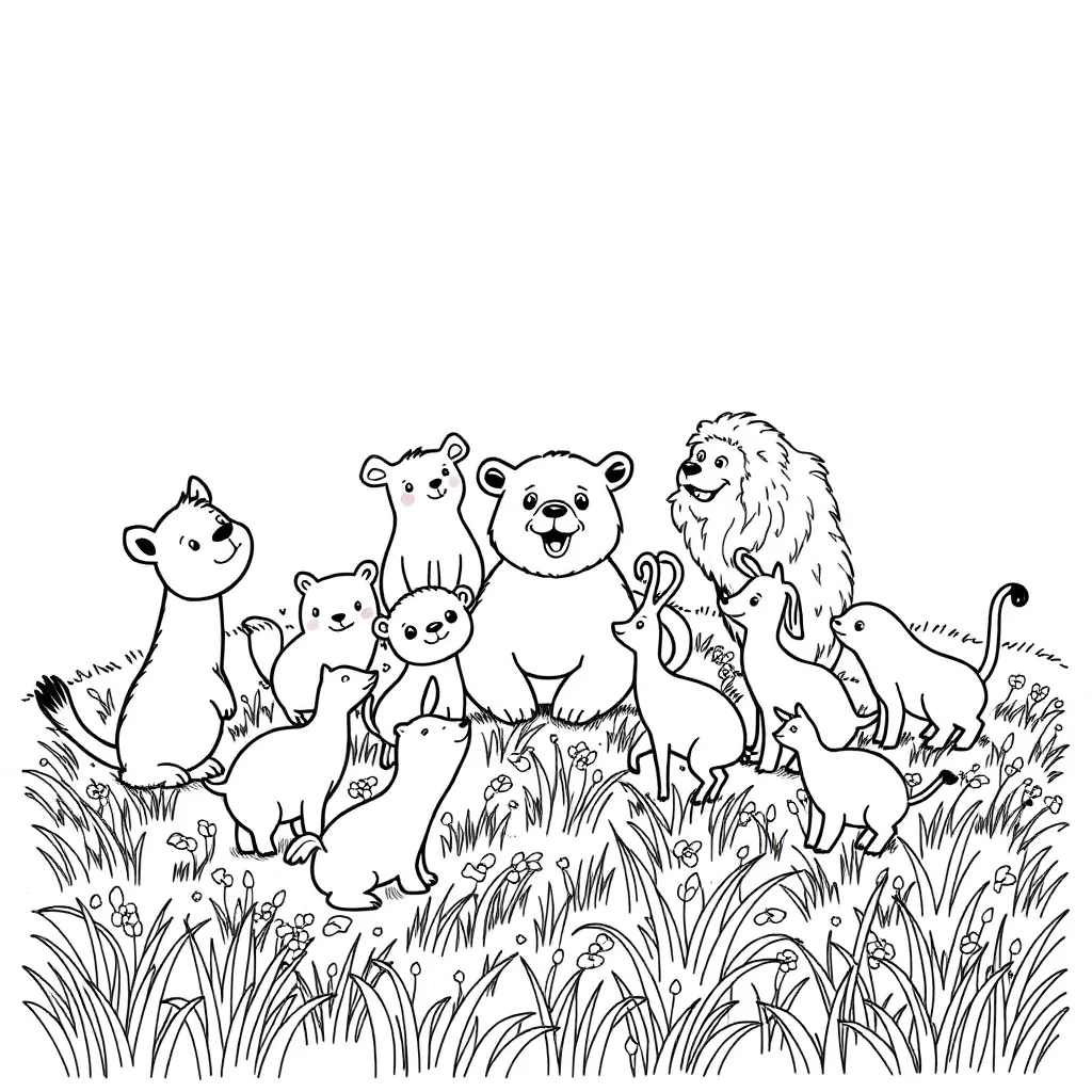 Animals coloring page