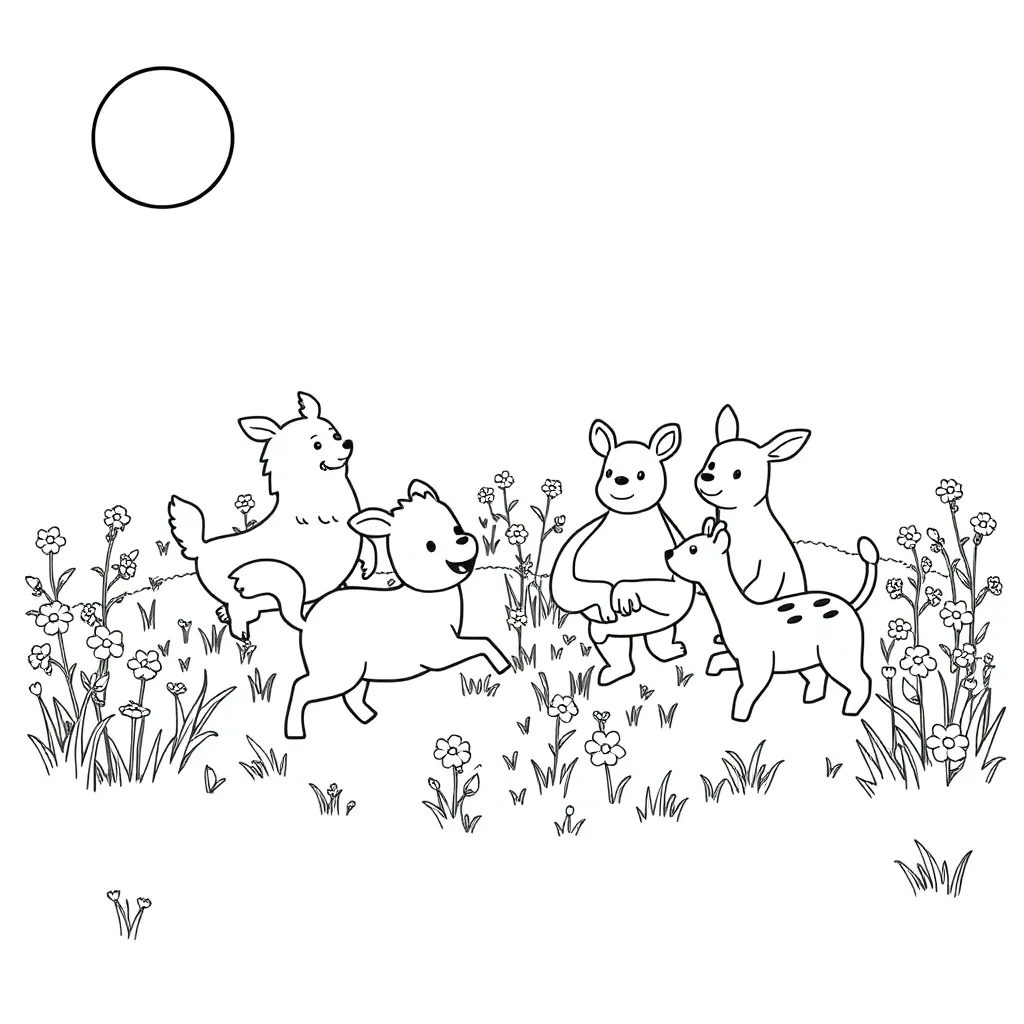 Animals coloring page