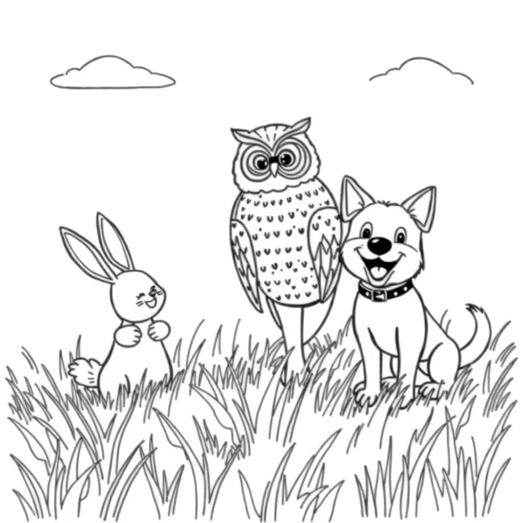 Animals coloring page