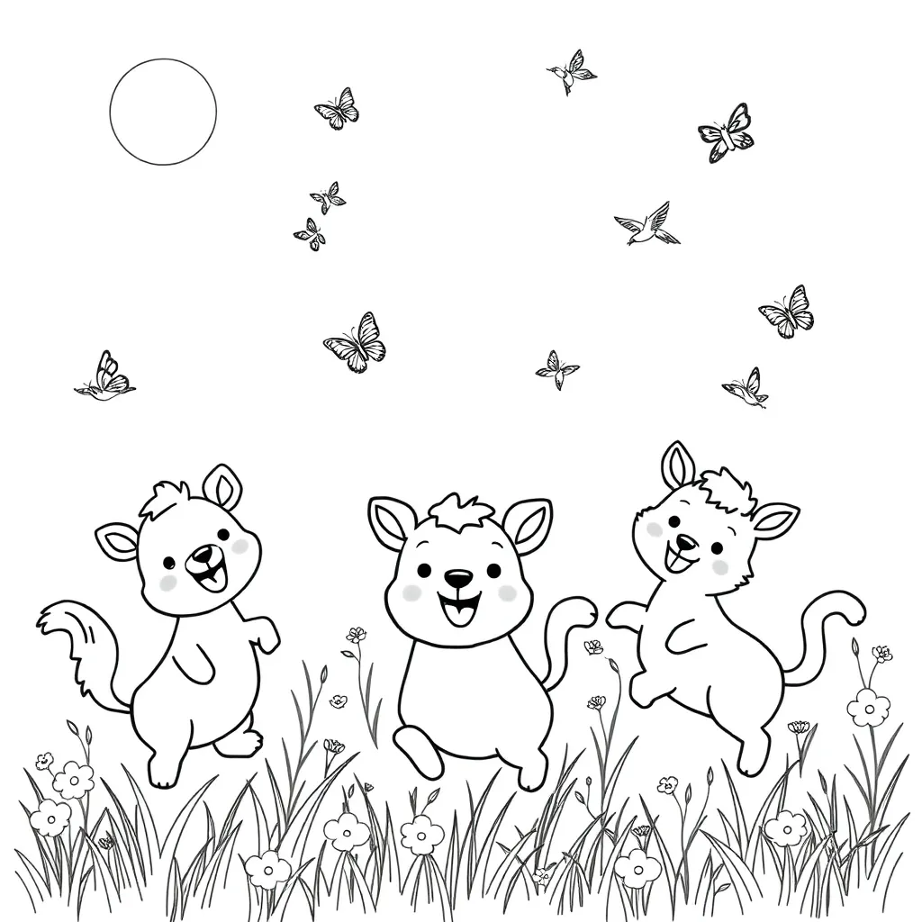 Animals coloring page