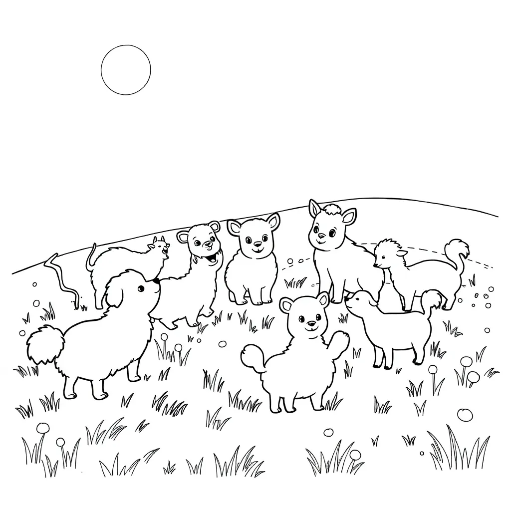 Animals coloring page