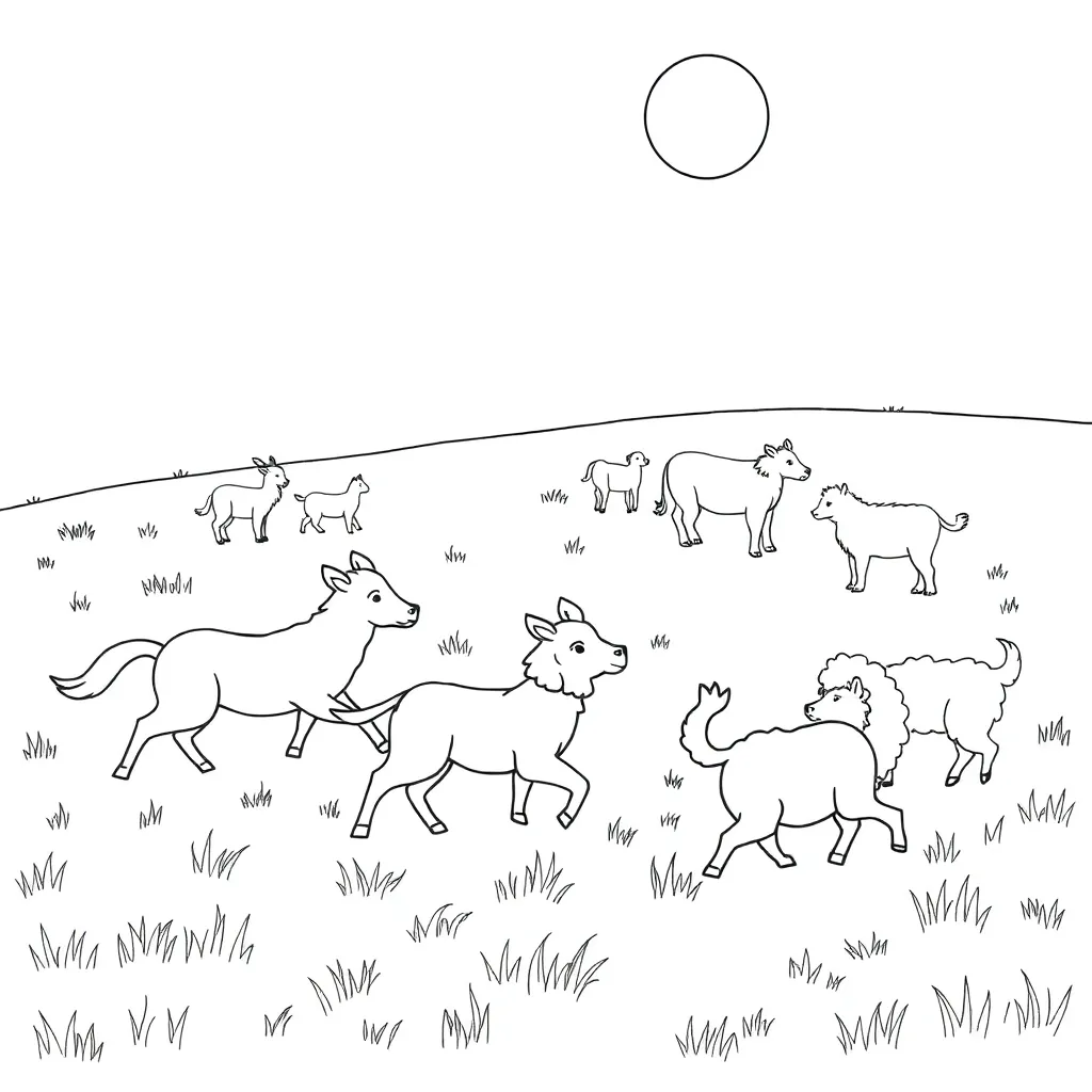 Animals coloring page
