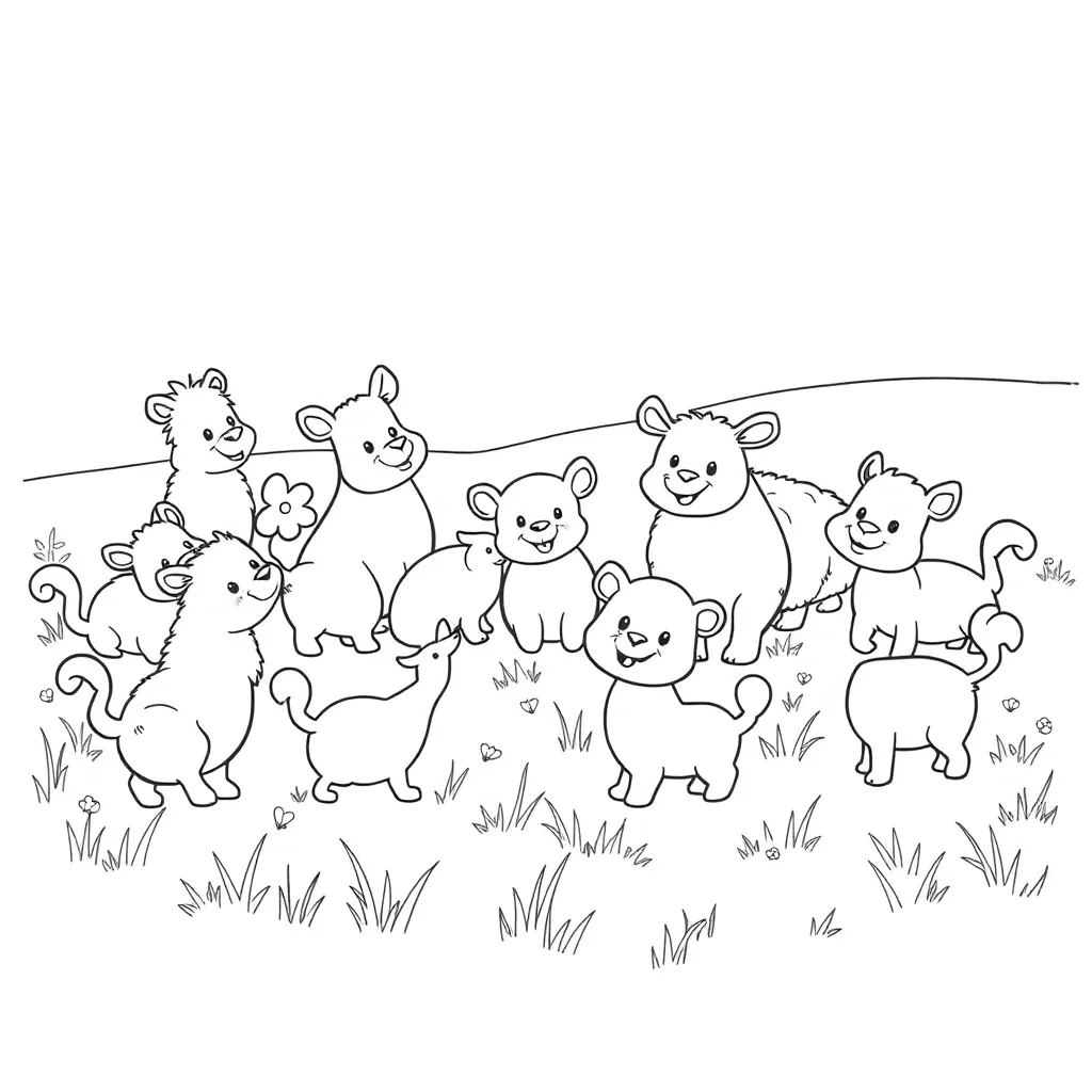 Animals coloring page