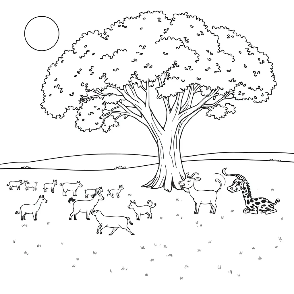 Animals coloring page