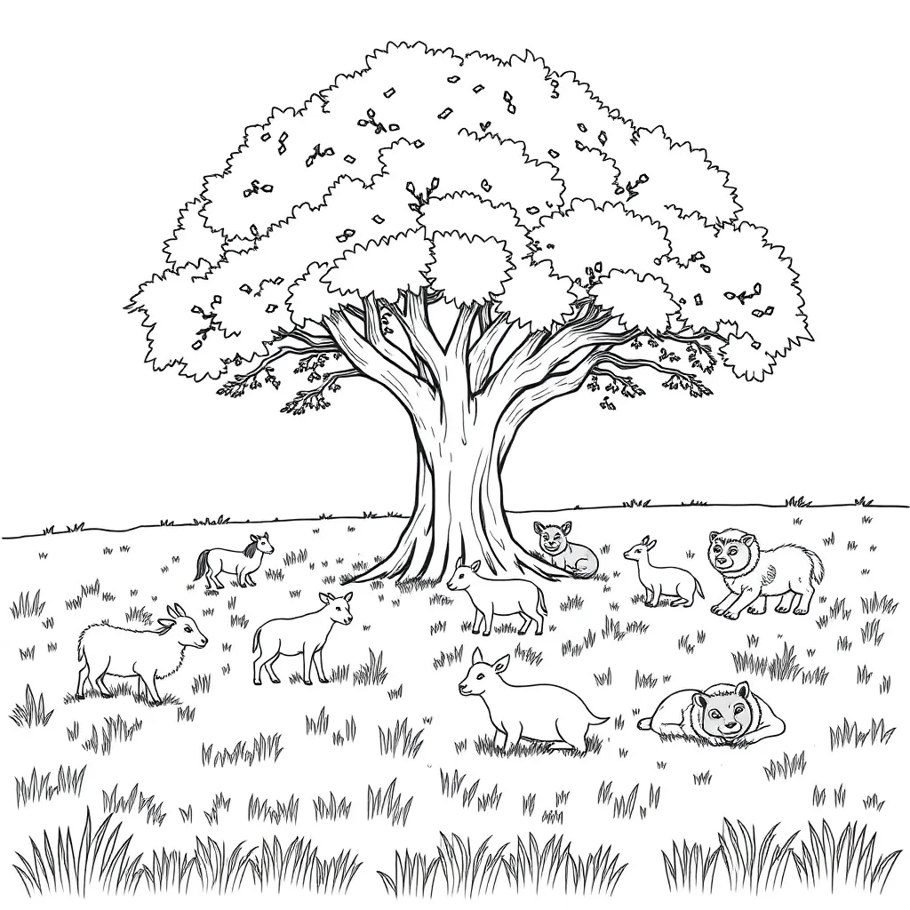 Animals coloring page