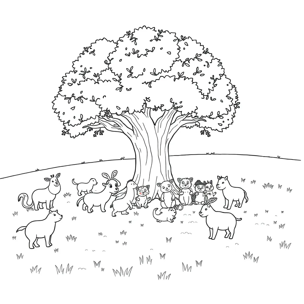 Animals coloring page
