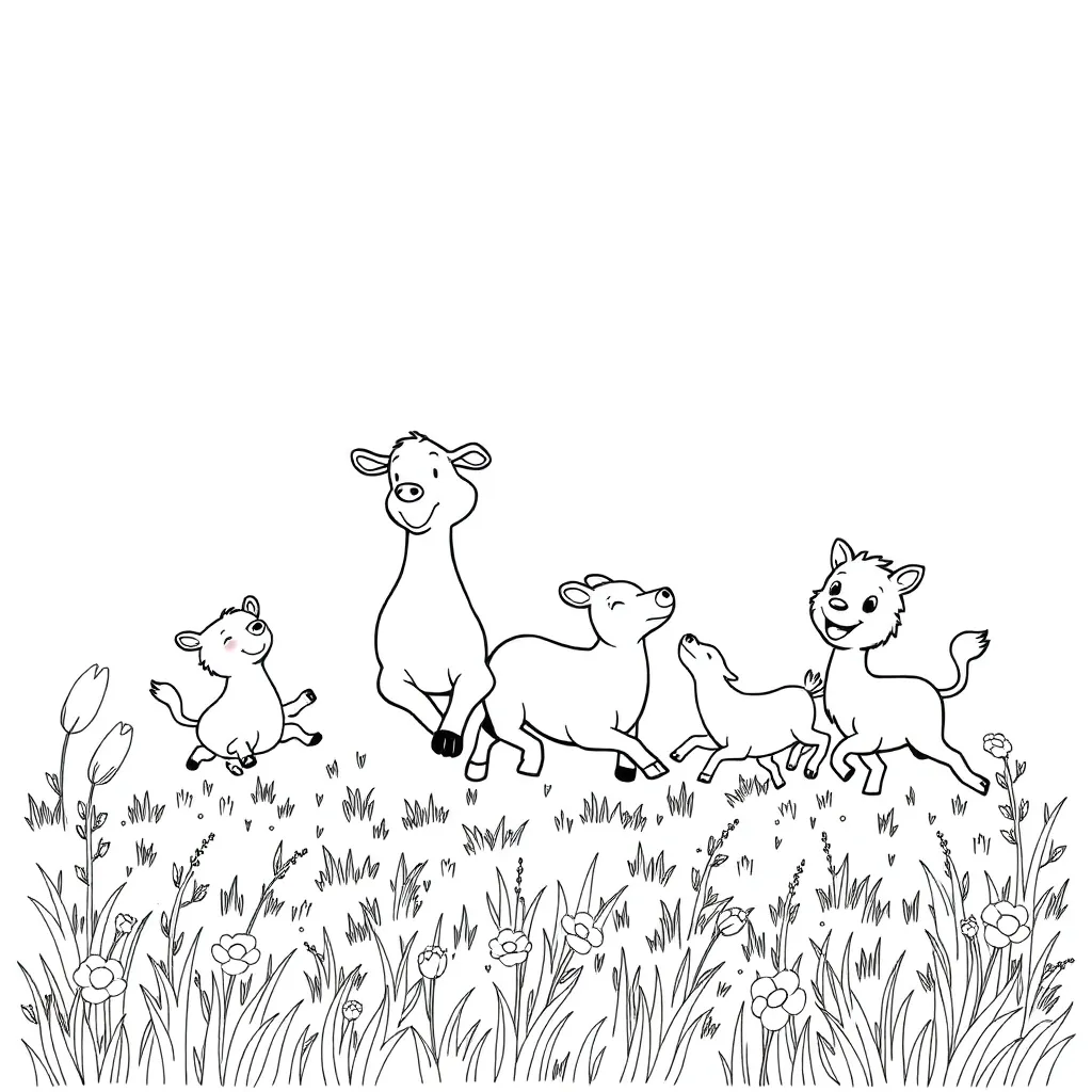 Animals coloring page