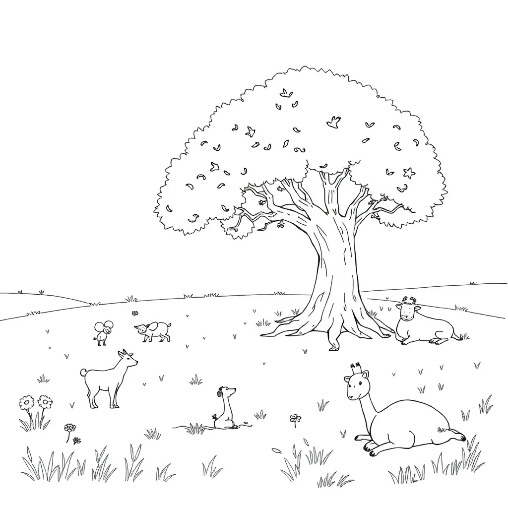 Animals coloring page