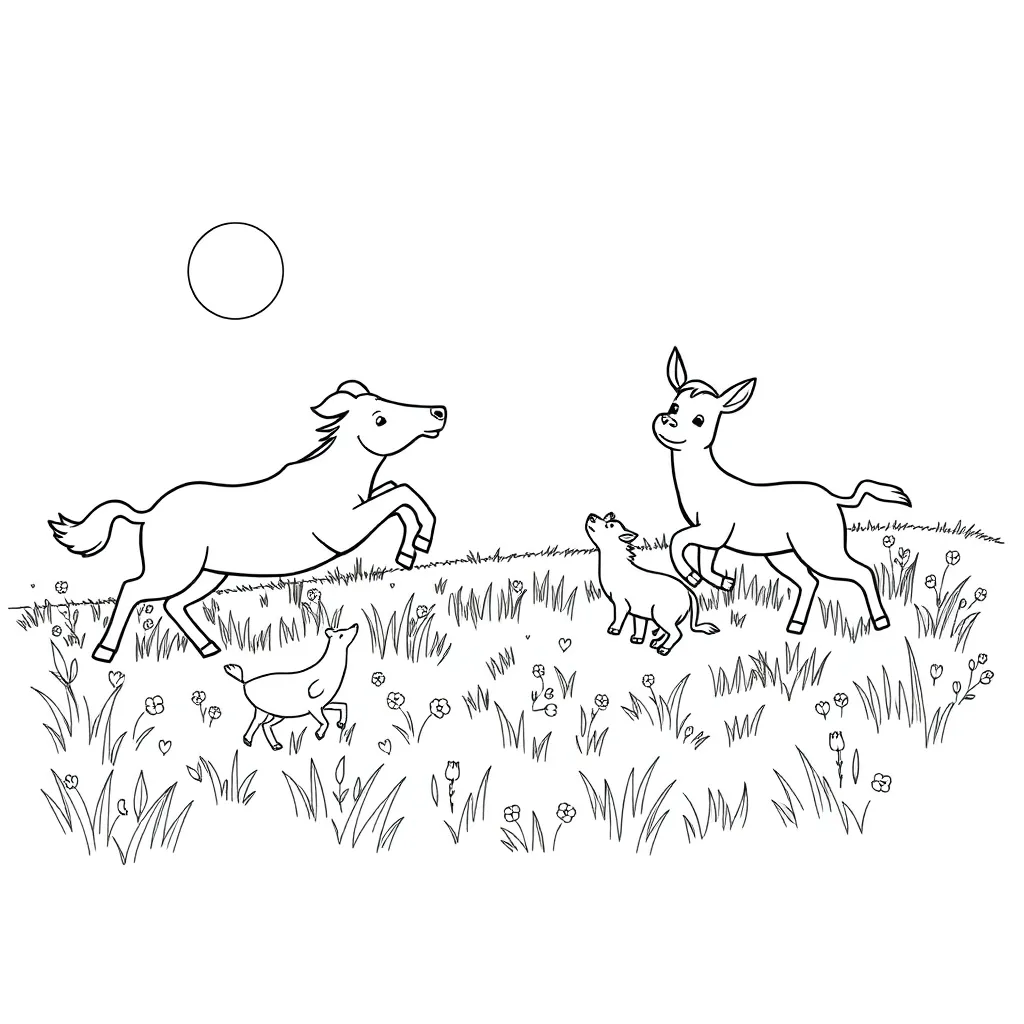 Animals coloring page