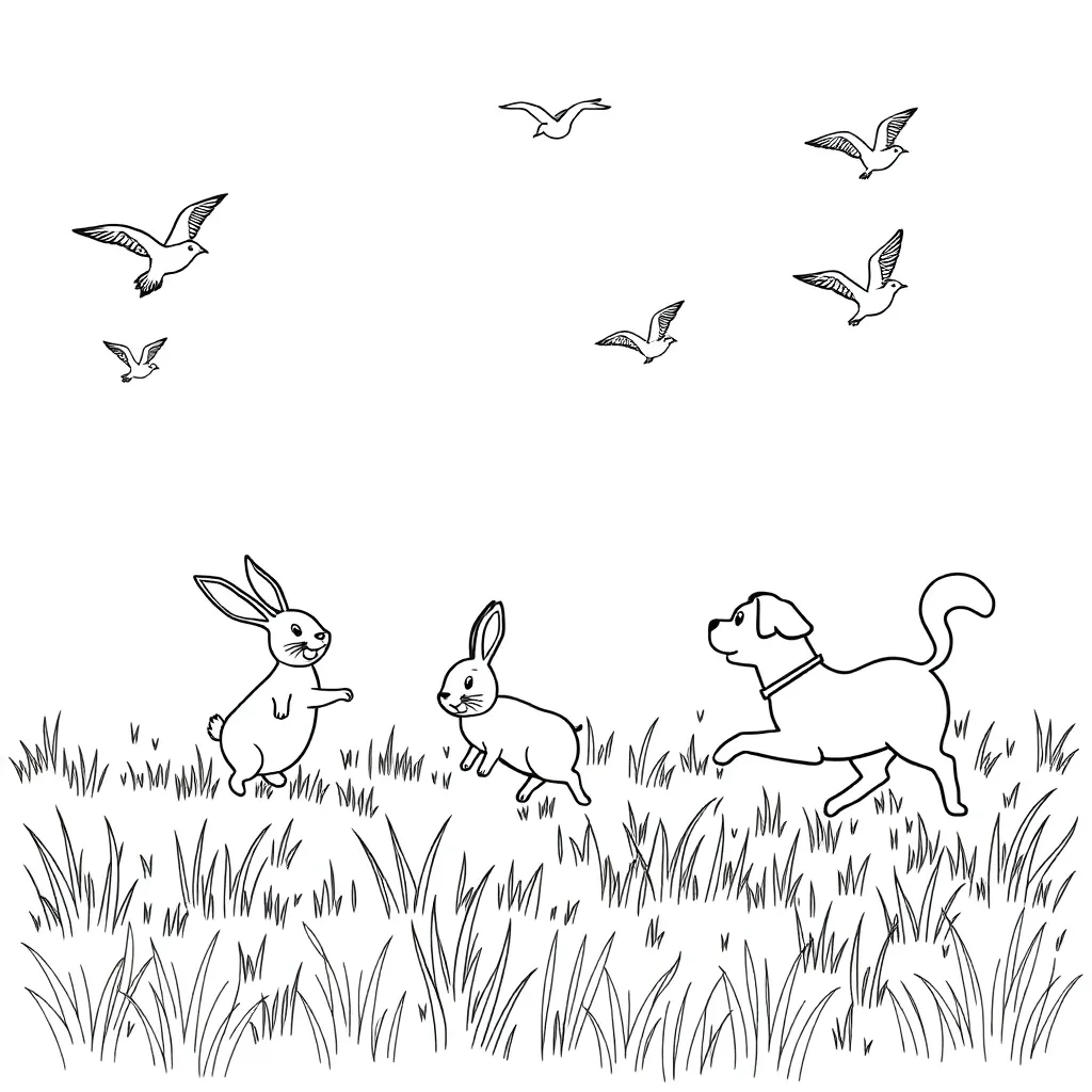 Animals coloring page