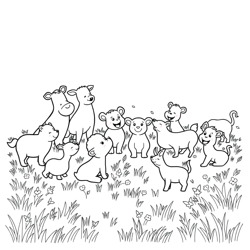 Animals coloring page