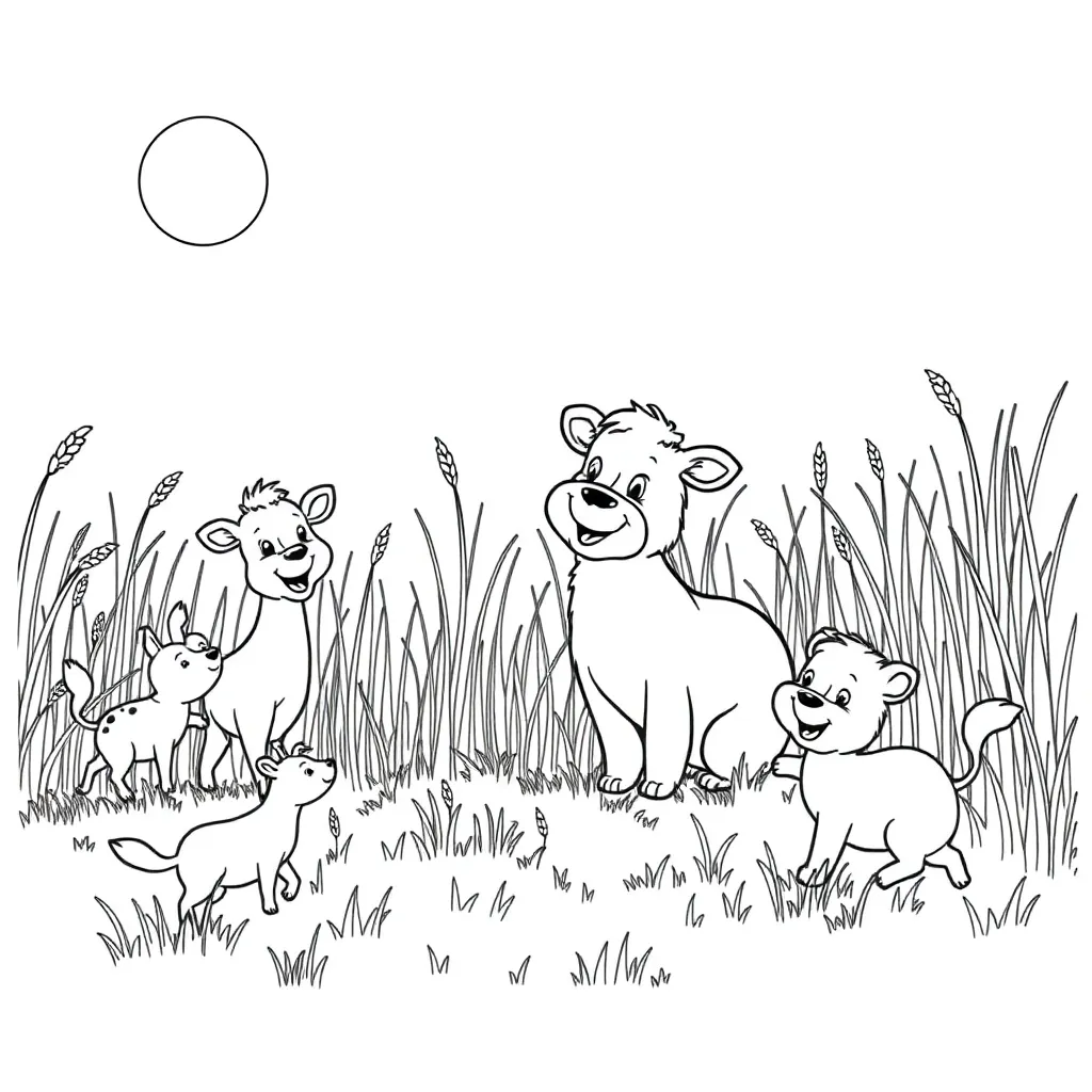 Animals coloring page