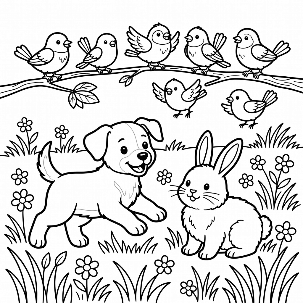 Animals coloring page
